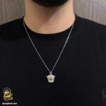 گردنبند نقره تاج مردانه مدل NSM N39