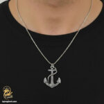 آویز لنگر نقره مردانه مدل NSM N78