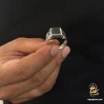 انگشتر نقره مردانه اسپرت بدون نگین مدل RSM K141