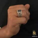 انگشتر نقره مردانه بدون نگین مدل RSM K141
