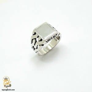 انگشتر نقره مردانه بدون نگین مدل RSM K141