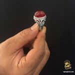 انگشتر عقیق مردانه نقره مدل RSM K142