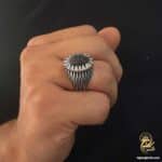 انگشتر نقره مردانه سیاه قلم اسپرت مدل RSM K145 IMAGE5