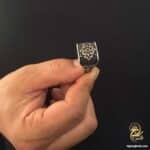 انگشتر نقره مردانه سیاه قلم دورنگ مدل RSM K148 IMAGE2