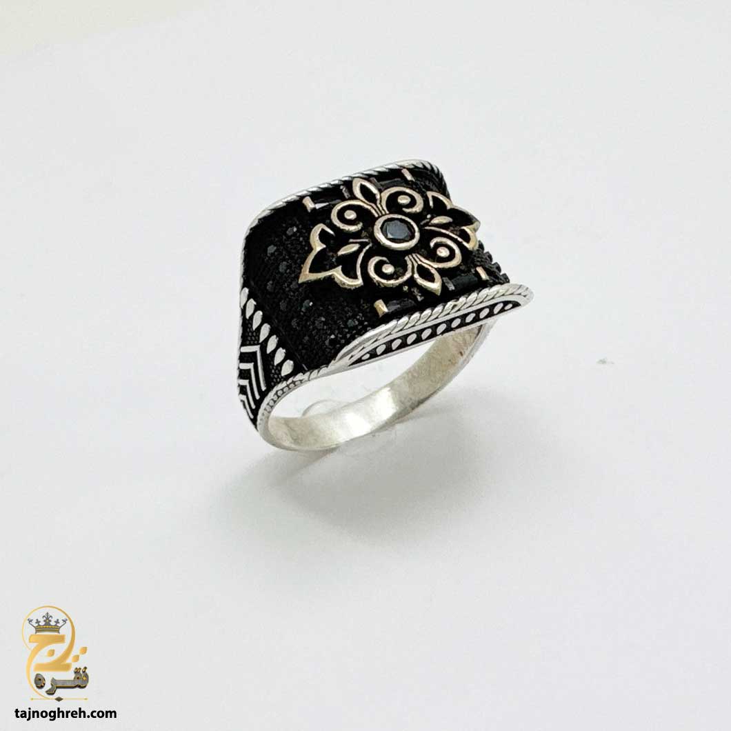 men-silver-ring-rsm-k148 انگشتر نقره مردانه شیک مدل RSM K148