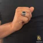 انگشتر نقره مردانه اونیکس نگین مشکی مدل RSM K152 IMAGE2