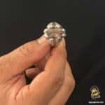 انگشتر نقره مردانه کوارتز دودی مدل RSM K153 IMAGE2