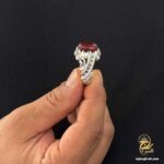 انگشتر نقره مردانه عقیق یمنی مدل RSM K158 IMAGE4