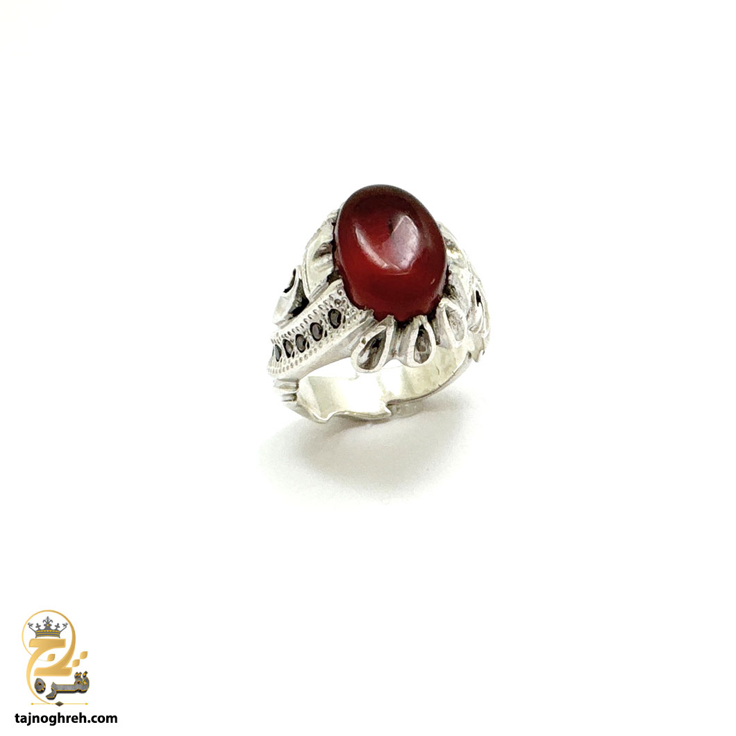 men-silver-ring-rsm-k158 انگشتر نقره عقیق مردانه مدل RSM K158