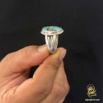 انگشتر نقره مردانه با سنگ فیروزه مدل RSM K160 IMAGE1
