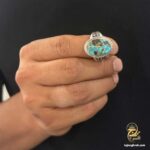 انگشتر نقره مردانه با سنگ فیروزه مدل RSM K160 IMAGE4