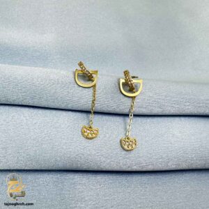 گوشواره نقره طرح طلا مدل ESW E107