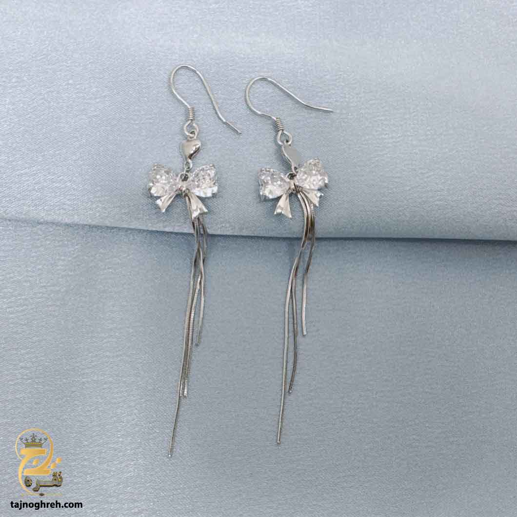 silver-earrin-esw-e108 گوشواره نقره مجلسی مدل ESW E108