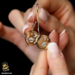 گوشواره نقره عروس طرح ماه و ستاره مدل ESW E109 IMAGE3