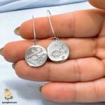 گوشواره نقره عروس طرح ماه و ستاره مدل ESW E109 IMAGE7