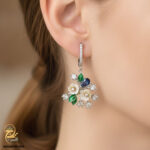 گوشواره نقره عروس مدل ESW E110