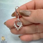 گوشواره نقره طرح جواهر مدل ESW E112