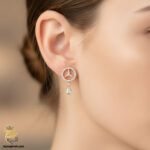 گوشواره نقره دخترانه طرح بنز مدل ESW E116 IMAGE3