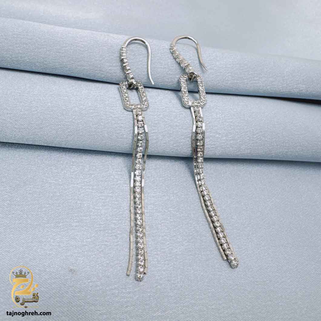 silver-earrin-esw-e117- گوشواره نقره آویز مدل ESW E117