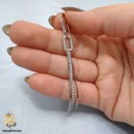 گوشواره نقره زنانه آویز تنیسی مدل ESW E117 IMAGE1