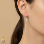 گوشواره نقره زنانه آویز تنیسی مدل ESW E117 IMAGE2