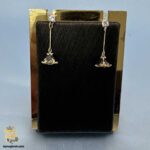 گوشواره نقره دخترانه طرح طلا مدل ESW E118 نمای آویز
