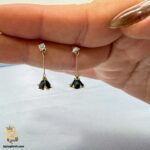 گوشواره نقره دخترانه طرح طلا مدل ESW E118 نمای نزدیک