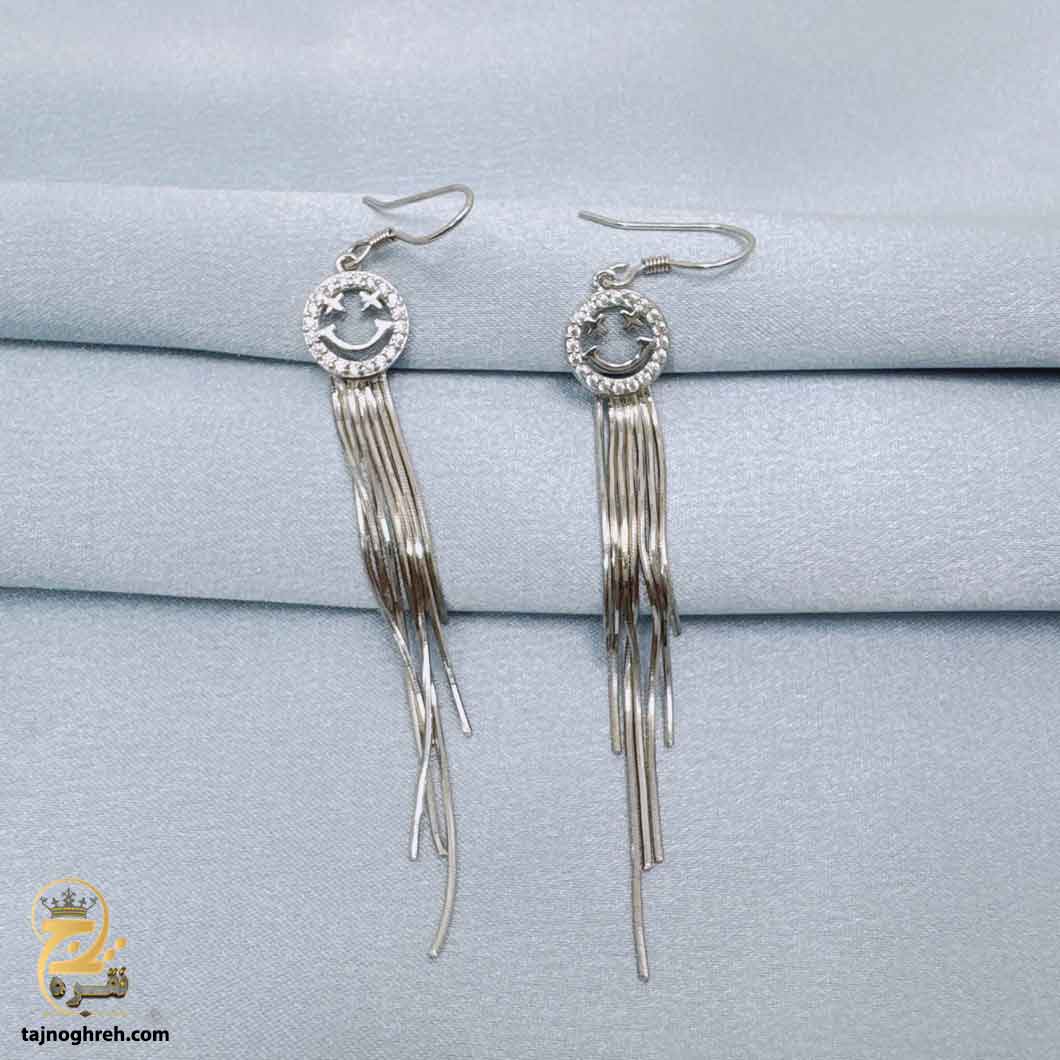 silver-earrin-esw-e119 گوشواره نقره عروس تصویر 1 ESW E119