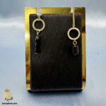 گوشواره نقره زنانه آویز مدل ESW E122 رنگ طلایی