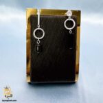 گوشواره نقره زنانه آویز مدل ESW E122 نمای آویزدار