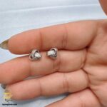 گوشواره نقره زنانه توپی سه رنج مدل ESW E123 IMAGE1