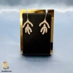 گوشواره نقره زنانه مرواریدی طرح طلا مدل ESW E125 نمای کامل