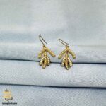 گوشواره نقره زنانه مرواریدی طرح طلا مدل ESW E125