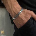 دستبند پلاک مردانه مدل BSM B107