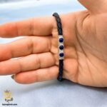 دستبند نقره زنانه پلاک دار مدل DSW D100 داخل دست