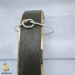 بنگل نقره زنانه طرح گره مدل DSW D102 نمای ماکت