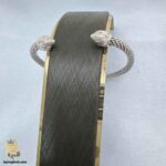 بنگل نقره زنانه طرح غنچه مدل DSW D96 روی ماکت