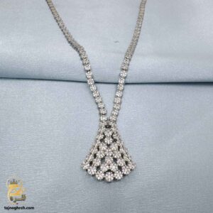 گردنبند نقره زنانه مجلسی نگین دار مدل ZSW Z103