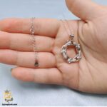 گردنبند نقره زنانه طرح تیفانی نگین دار مدل ZSW Z109 داخل دست