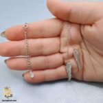 گردنبند نقره زنانه طرح بال مدل ZSW Z116 روی دست