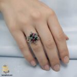 انگشتر نقره زنانه هفت رنگ مدل RSW F64