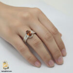 انگشتر نقره زنانه با نگین یاقوت گارنت مدل RSW F68 IMAGE4