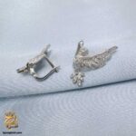 گوشواره نقره زنانه طرح بال فرشته مدل ESW E128 IMAGE1