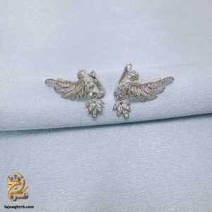 گوشواره نقره زنانه طرح بال فرشته مدل ESW E128