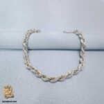 دستبند نقره زنانه طنابی بدون نگین مدل DSW D103