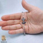 دستبند نقره زنانه چشم نظر مدل DSW D104 داخل دست