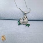 مدال نقره زنانه طرح جغد مدل ZSW Z130
