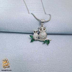 مدال نقره زنانه طرح جغد مدل ZSW Z130