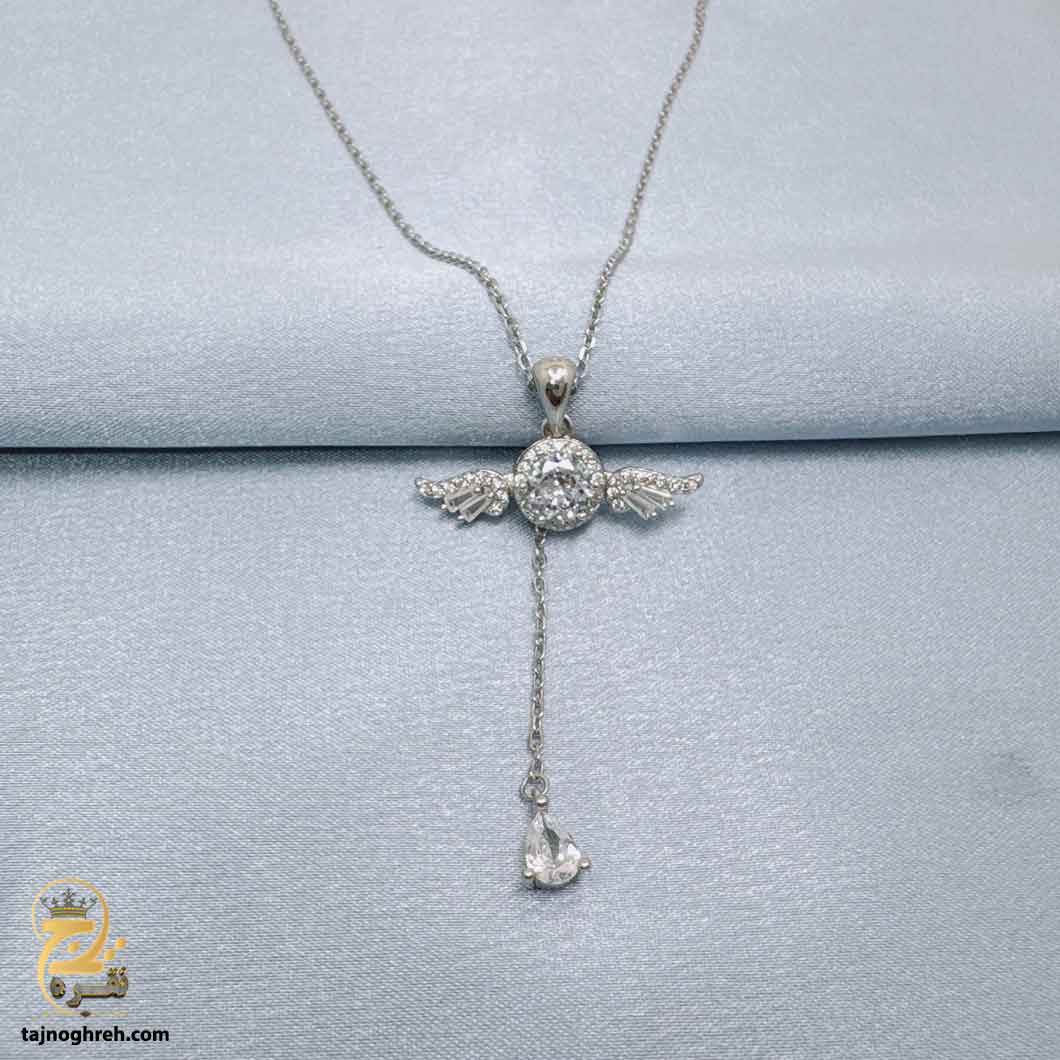 women-silver-necklace-sw-z102 گردنبند نقره نگین دار زنانه مدل ZSW Z102