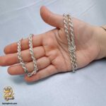 گردنبند نقره زنانه طنابی مدل ZSW Z119 در دست